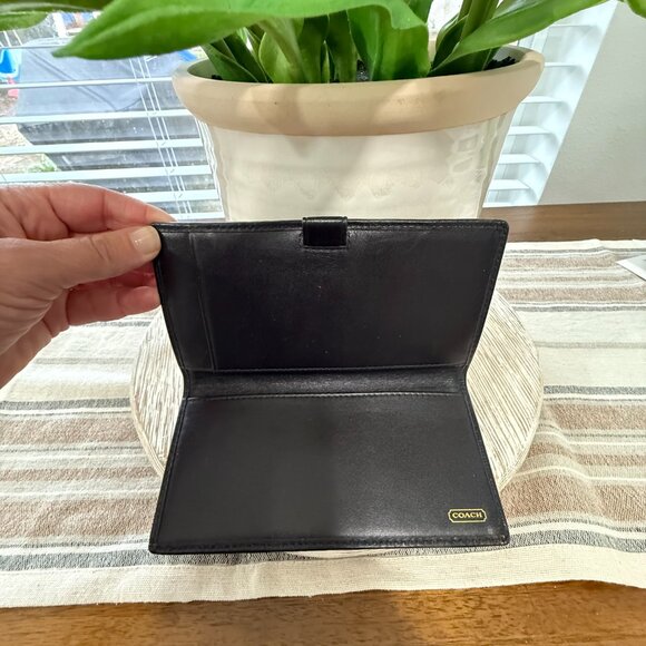 COACH VINTAGE TRIFOLD CHECKBOOK WALLET & INSERT MONOGRAM CANVAS LEATHER - Picture 13 of 16